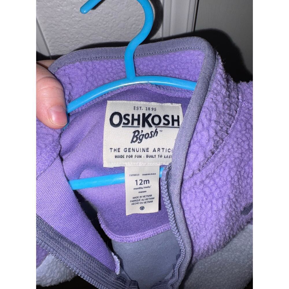 Oshkosh Sherpa Zip Up 12mos - Picture 3 of 3